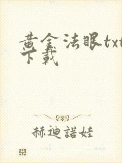 黄金法眼txt下载