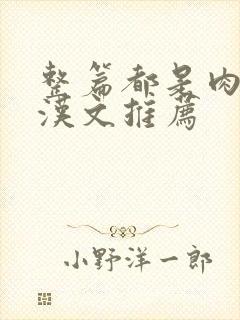 整篇都是肉的糙汉文推荐