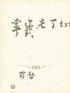 当你老了txt下载