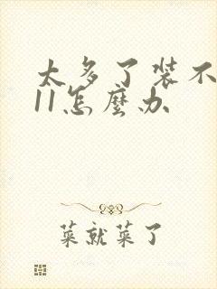 太多了装不下h11怎么办