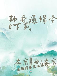 帅哥通缉令txt下载