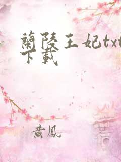 兰陵王妃txt下载