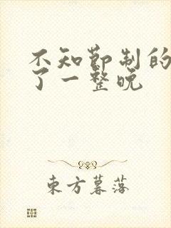 不知节制的索要了一整晚