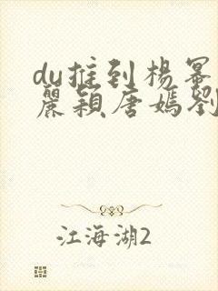 du推到杨幂赵丽颖唐嫣刘诗诗郑爽