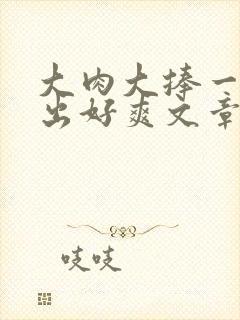 大肉大捧一进一出好爽文章