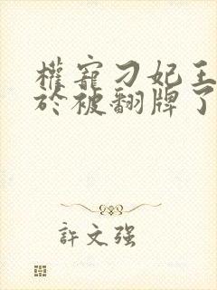 权宠刁妃王爷终于被翻牌了