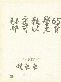 秘密教学65在哪可以免费阅读