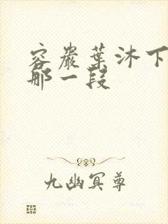 容岩叶沐下楼梯那一段