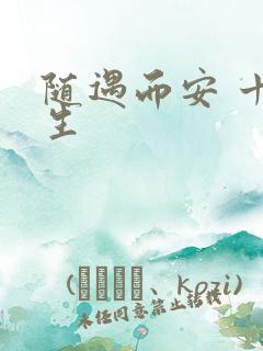 随遇而安 十三生