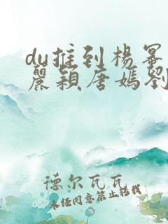 du推到杨幂赵丽颖唐嫣刘诗诗郑爽