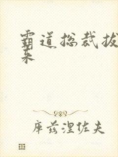 霸道总裁拔不出来