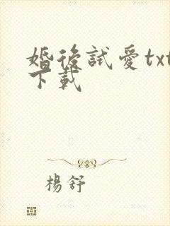 婚后试爱txt下载