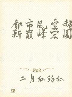 都市风云超前更新巅峰宏图