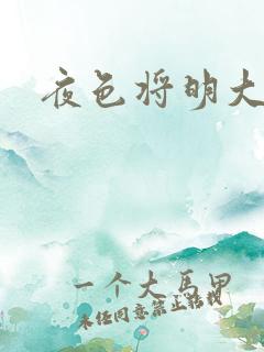 夜色将明大结局