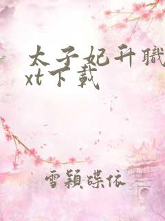 太子妃升职记txt下载