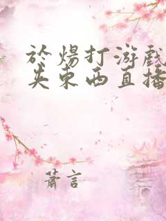 于炀打游戏下面夹东西直播