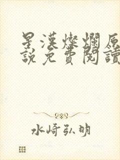 星汉灿烂原著小说免费阅读