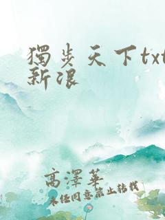 独步天下txt新浪