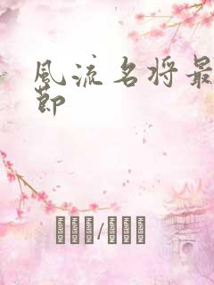 风流名将最新章节
