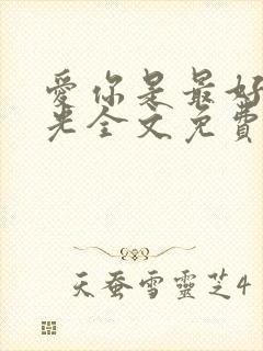 爱你是最好的时光全文免费阅读