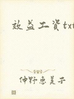 效益工资txt