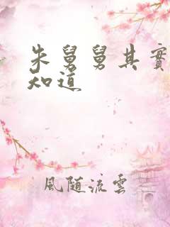 朱舅舅其实啥都知道