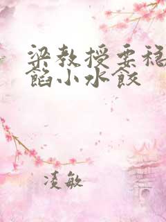 梁教授要稳住肉馅小水饺