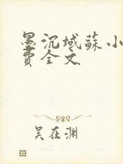 墨沉域苏小柠免费全文