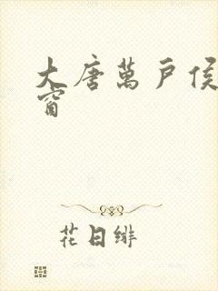 大唐万户侯无弹窗