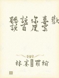 听说你喜欢我小说百度云