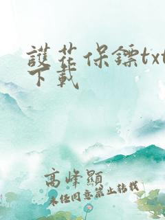 护花保镖txt下载