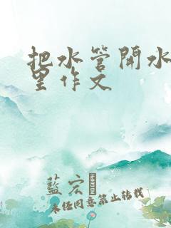 把水管开水放B里作文