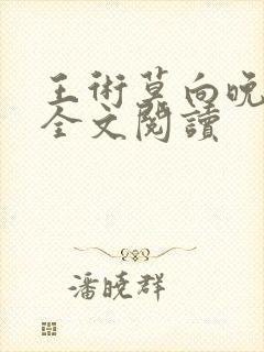 王术莫向晚小说全文阅读