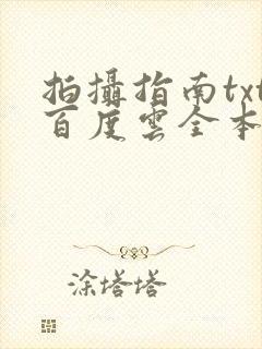 拍摄指南txt百度云全本