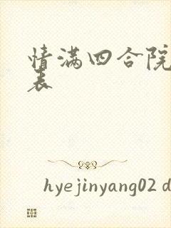 情满四合院演员表