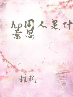 hp同人是什么意思