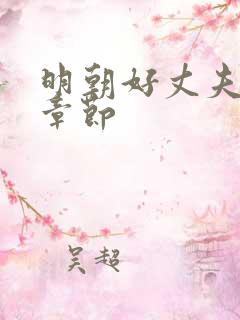 明朝好丈夫最新章节