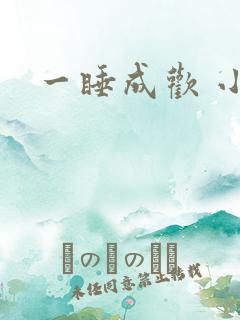 一睡成欢 小说