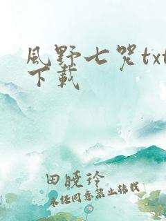 风野七咒txt下载