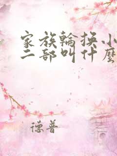 家族轮换小说第二部叫什么名字