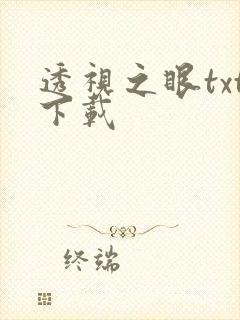 透视之眼txt下载