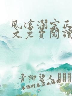 风沧澜宗正临全文免费阅读