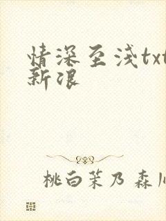 情深至浅txt新浪