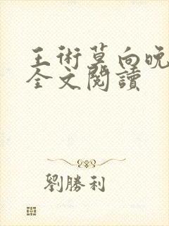 王术莫向晚小说全文阅读