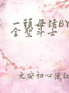 一头母猪BY黄金圣斗士