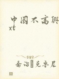 中国不高兴 txt