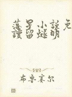 落星小说免费阅读留燧明