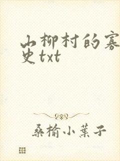 山柳村的寡妇情史txt