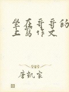 坐在哥哥的棍子上写作文