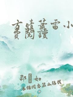 方晴萧雷小说免费阅读